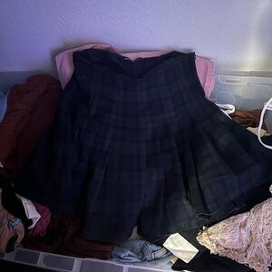 Plaid Black Skirt
